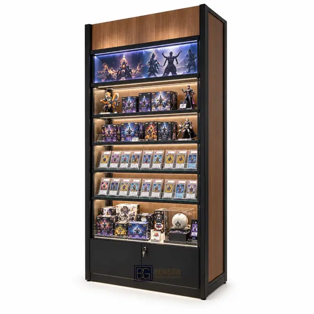Booster Box Display Shelves — BENSON fixture reference